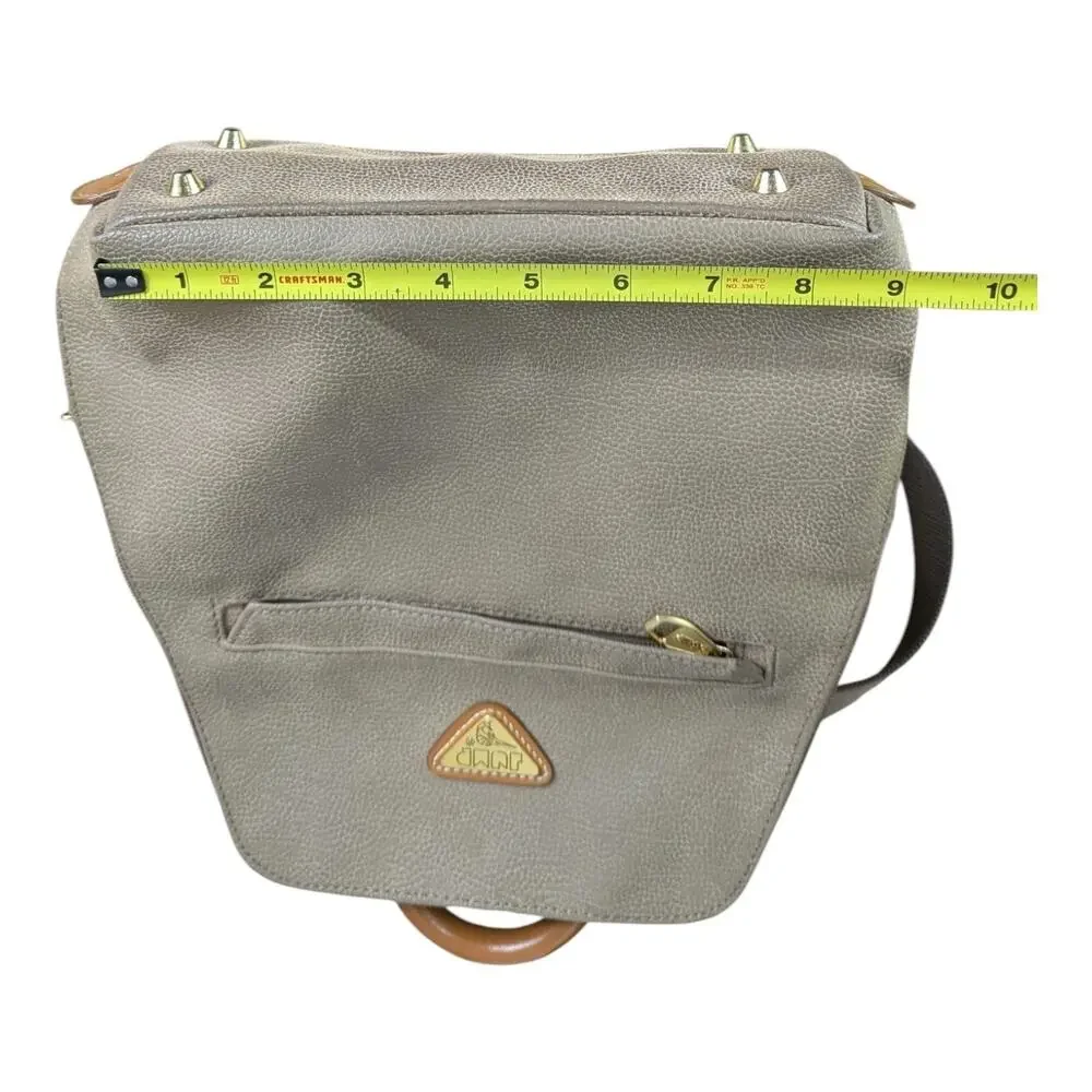 Jump For Boyt Olive Green Brown Backpack Purse Pebbled Case Travel Bag